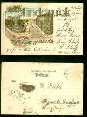 Hannover Litho-AK Georgstrasse 1899 nach Wahren bei Leipzig (d9245)