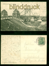 Wilhelmshaven sw-AK Kaiser Wilhelm-Brcke 1913 nach Grosheide (d9300)