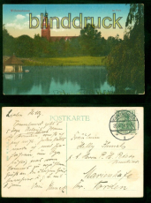 Wilhelmshaven farb-AK Im Park 1914 nach Marienhafe (d9301)