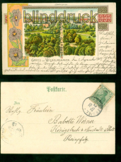 Wilhelmshaven Litho-AK Gruss aus .... Adalbertstrasse 1902 nach K�nigsbach(d9305