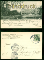 Wilhelmshaven sw-AK Wasserturm und Offizierskasino von der Parkseite 1905(d9309)
