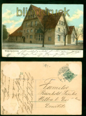 Wilhelmshaven farb-AK Seemanns-Haus 1908 nach Helbra (d9311)