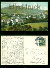 Baden-Baden farb-AK vom Kurhaus Schirmhof 1909 nach Leipzig (d8547)