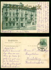 Baden-Baden sw-AK Hotel Mller 1908 nach Heidelberg (d8548)