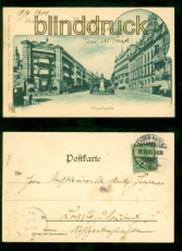 Baden-Baden sw-AK Gruss aus .... Leopoldsplatz 1900 nach Leipzig (d8551)
