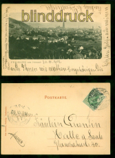 Freiburg sw-AK vom Hebesack gesehen 1902 nach Halle (d8559)
