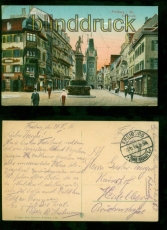 Freiburg farb-AK Kaiserstrasse Feldpost 1916 nach Heidelberg (d8561)