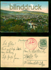 Freiburg farb-AK mit Schlossbergpavillon 1912 nach Halle (d8568)