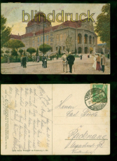 Freiburg i. Br. farb-AK Das neue Theater 1924 nach Backnang Knstlerkarte(d8575)
