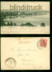 Friedrichshafen am Bodensee sw-AK Teilansicht 1902 in die USA (d8580)