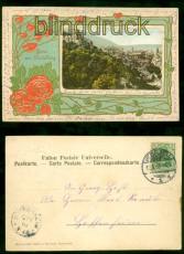 Heidelberg farb-Prge-AK Gruss aus .... Gesamtansicht 1903 nach Hoffenheim(d8591