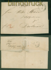 Vorphilatelie Brief Soest 1839 nach Dortmund Preussen mit Inhalt (53261)