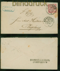 Baden Mi # 24 EF Mannheim 29. Sep. 1870 nach Augsburg (53240)