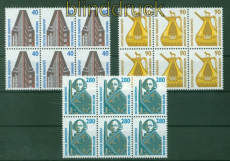 Bund Mi # 1379/81 postfrisch Sehenswrdigkeiten 6er-Blcke (53330)