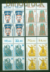 Bund Mi # 1398/1401 postfrisch Sehenswrdigkeiten 4er-Blcke Oberrand (53333)