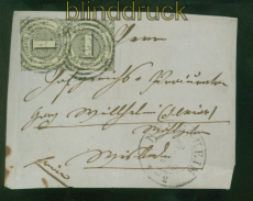 Thurn & Taxis Mi # 7 (2) gestempelt Briefstck Rdesheim # Stempel 203 (53270)