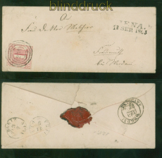 Thurn & Taxis Mi # 29 EF aus Jena 1863 # Stempel 234 nach Werdau (53290)