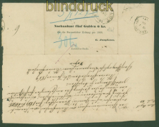 Thurn & Taxis Auslagenbrief Darmstadt 1868 nach Niederflorstadt (53296)