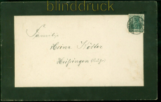 dt. Reich Mi #  85 II e EF Trauerbrief Vorhalle 1920 gepr. Jschke-L. BPP(53357)