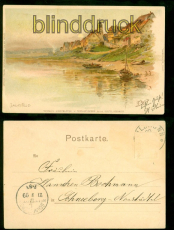 Jagstfeld Litho-AK Bad Friedrichshall 1899 nach Schneeeberg (d8615)