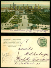 Karlsruhe farb-AK Teilansicht 1904 nach Heidelberg-Neuenheim (d8637)