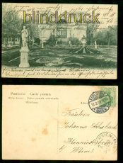 Karlsruhe sw-AK Festhalle 1905 nach Kleinniedesheim (d8639)