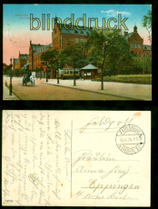 Karlsruhe farb-AK Grenadier-Kaserne Feldpost 1915 nach Eppingen (d8640)