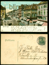 Karlsruhe farb-AK Kaiserstrasse 1906 nach Frth (d8642)
