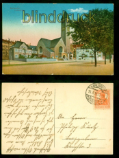 Karlsruhe farb-AK Lutherkirche 1918 nach Langenborn (d8646)