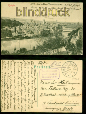 Kempten sw-AK Totalansicht Feldpost 1915 Res. Lazarett (d8652)