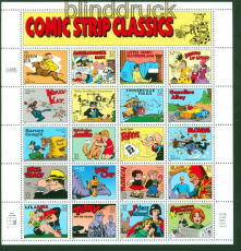 USA Mi # 2652/71 postfrisch Comicstrips Zusammendruckbogen (53354)