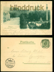 Stuttgart sw-AK altes Schloss mit Schlossplatz 1898 nach Wertheim (d8693)