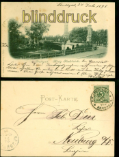 Stuttgart sw-AK K�nig Karlsbr�cke 1898 nach Neuburg (d8699)