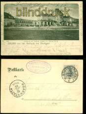 Stuttgart sw-AK Gruss von der Solitude 1903 nach Cannstatt (d8702)