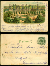 Stuttgart Litho-AK Neues Schloss mit Schlossplatz 1900 Ortspostkarte (d8704)
