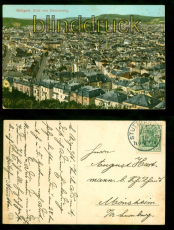 Stuttgart farb-AK Blick vom Kanonenweg 1910 nach Monsheim (d8706)