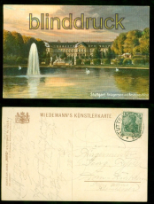 Stuttgart farb-AK Anlagensee mit Residenzschloss 1914 nach Drkheim (d8707)