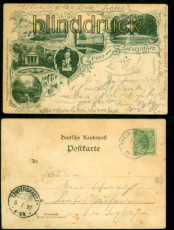 Schwetzingen sw-AK Gruss aus .... sechs Ansichten 1897 nach Leutershausen(d8710)