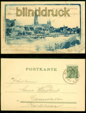 Ulm a. D. sw-AK Gruss aus .... Ulm von der Eisenbahnbrcke 1899  Cannstatt(d8717