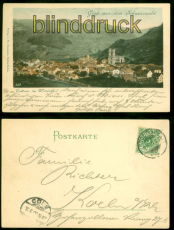 Todtnau im Wiesenthal farb-AK Totalansicht 1900 nach Kln (d8730)