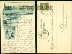 Ingolstadt sw-AK Gruss aus .... drei Ansichten 1897 nach Tlz (d8745)