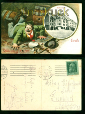 Mnchen sw-AK Hofbruhaus 1912 nach Frankfurt  (d8757)