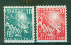 Bund Mi #  111/12 postfrisch Bundestag  (53505)