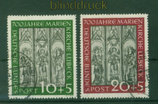Bund Mi #  139/40 gestempelt Lbecker Marienkirche (53511)