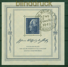 SBZ Mi # Block 6 Goetheblock Sonderstempel Weimar (53473)