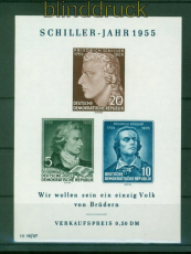 DDR Mi # Block  12 IV postfrisch Schillerjahr Plattenfehler Sonderstempel (53480)