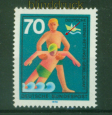 Bund Mi #  634 II postfrisch Plattenfehler Impfnarbe am Oberarm (53492)