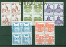 Bund Mi # 1139/43 postfrisch Burgen & Schlsser als 4er-Blcke (53525)