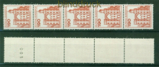 Bund Mi #  919 R postfrisch Burgen und Schlsser 5er-Streifen mit Nummer (53521)