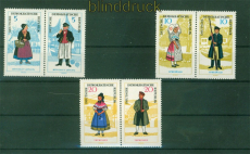DDR Mi # 1074/79 postfrisch Volkstrachten (I) drei Paare (53409)